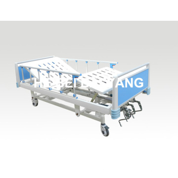 a-41three-Function Manual Hospital Bed with ABS Bed Head